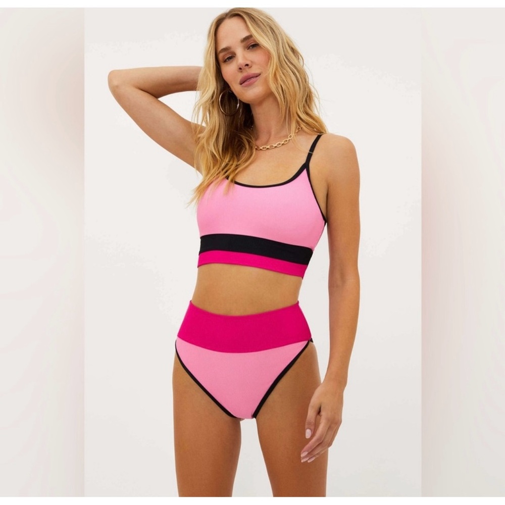 New! Beach Riot Eva Emmy Bottom in Amour Colorblock Size M